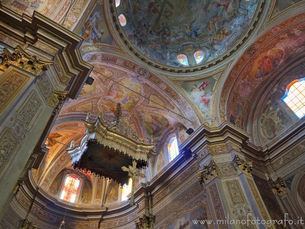 Carpignano Sesia (Novara, Italy) - Colorful ceiling of the Church of Santa Maria Assunta
